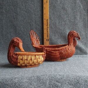 Wicker Duck Shaped Baskets
